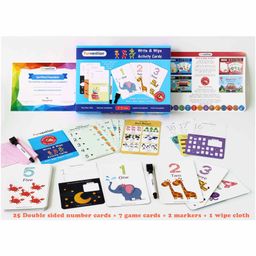 Funvention 123 Numbers Write And Wipe Activity Cards Kit - Pack of 6 image 3