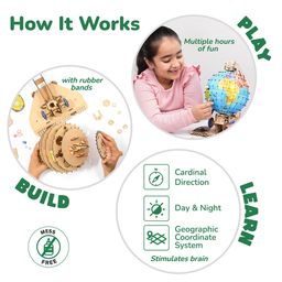 Smartivity Labs Globe Educational DIY Construction Toy Kit - Multicolor image 3