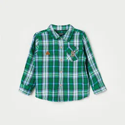 Juniors by Lifestyle Boys Tartan Checks Opaque Checked Casual Shirt-20