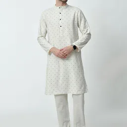 BAESD Men Printed Thread Work Kurta-image-8