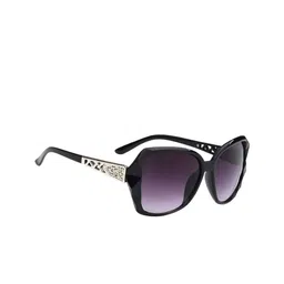 Dervin Women Square Sunglasses with UV Protected Lens DRVN527-Black-image-25