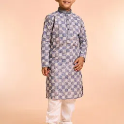 Manyavar Boys Woven Design Kurta with Pyjama-48
