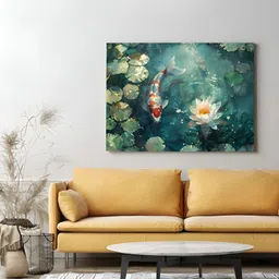 Eurotex Green & Orange Canvas Birds and Animals Wall Paintings-image-81