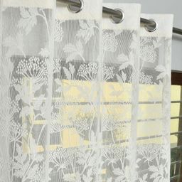 Galaxy Home Decor Cream-Coloured Set of 2 Sheer Window Curtain-picture-18