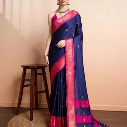 A S CREATION Woven Design Zari Pure Silk Designer Kanjeevaram Saree-picture-17