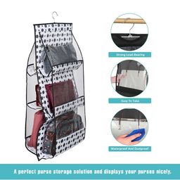 Kuber Industries Black & Transparent 6 Pocket Multi-Utility Organisers image 2
