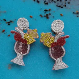 PRIAANSHA CREATIONS Contemporary Beaded Cocktail Studs-picture-27