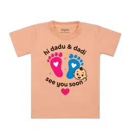 arvesa Hi Dadu & Dadi See You Soon Printed Kids Tshirt-picture-24