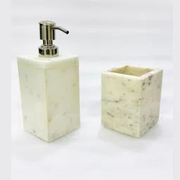 Altaica White Marble Stone Bathroom Accessories Set-image-46