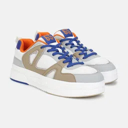 United Colors of Benetton Men Colourblocked PU Sneakers-18