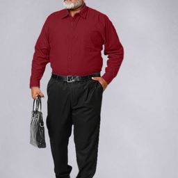 METRONAUT Classic Spread Collar Plus Size Cotton Shirt-image-29