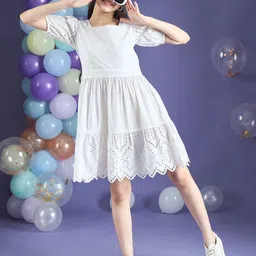 Cherry & Jerry Puff Sleeve Fit & Flare Dress-picture-39