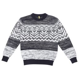 Gini and Jony Boys Fair Isle Printed Pullover-image-20
