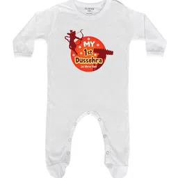 FFLIRTYGO Kids Dussehra Printed Pure Cotton Round Neck Sleepsuit-picture-21