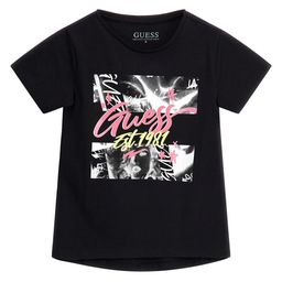 GUESS kids Girls Graphic Printed Round Neck Cotton T-shirt-image-95