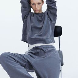 H&M Washed Cotton Sweatshirt-image-57