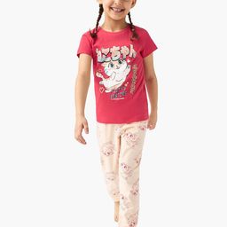 Juniors by Babyshop Girls Printed Pure Cotton T-Shirt With Pyjamas-I55-A5-13-808-image-98