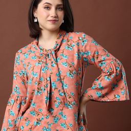 MYND Floral Printed Bell Sleeve Top-image-44