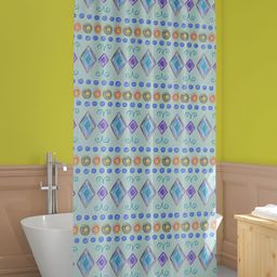 ArtzFolio Green & Blue Printed Waterproof Shower Curtain-image-101