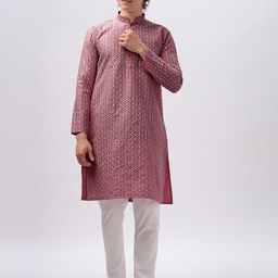 Anouk Ethnic Motifs Embroidered Thread Work Cotton Straight Kurta-picture-40