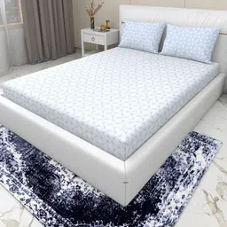 HIDECOR White 210 TC Microfiber Superfine King Bedsheets-picture-38