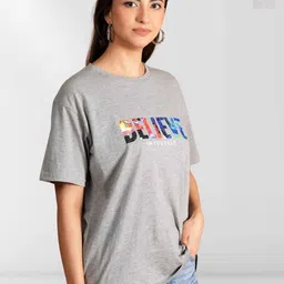 NEYSA Women 2 Printed Applique T-shirt-image-78