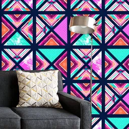 ArtzFolio Printed UV-Resistant Anti-Bacterial Hand-Drawn Triangles Peel & Stick Wallpaper-image-68