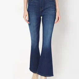 Vero Moda Women Cotton Bootcut High-Rise Light Fade Stretchable Jeans-picture-45