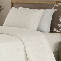 Boutique Living India White & Black Printed Cotton 300TC King Bedsheet Set 2.24 m x 1.52 m-picture-24