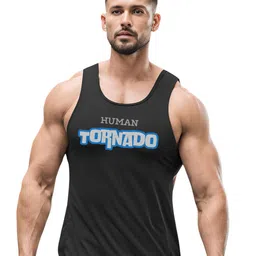 3Colors Printed Scoop-Neck Gym Vest VEST-NCUT-HUMN TORANDO-BLK_M-image-37