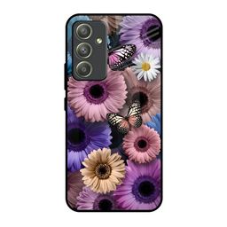 QRIOH Floral Printed Sleek & Lightweight Silicone Samsung Galaxy A54 5G Glass Back Case-image-61