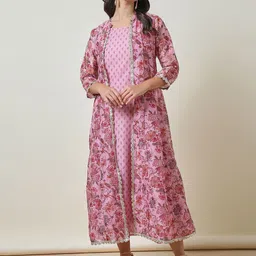 Soch Floral Printed A-Line Maxi Dress-image-95