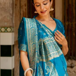 KALINI Ethnic Motifs Zari Kanjeevaram Saree-picture-2