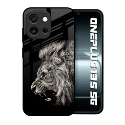 QRIOH Unisex OnePlus 13s 5G Quirky Brave Lion Shockproof Glass Back Case-picture-39