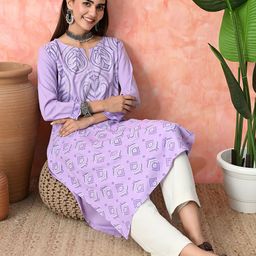 Bhuja Women Floral Embroidered A-Line Kurta-picture-36