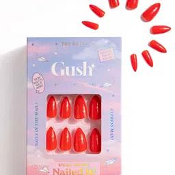 Gush Beauty Nailed It 24Pcs Medium Almond Press On Nails - Candy Apple Red-picture-39