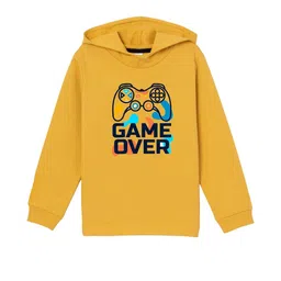 ARYA Kids Typography Printed Hooded Fleece Pullover Sweatshirt-picture-17