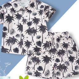 YK Boys Tropical Printed Short Sleeves Shirt With Shorts-image-72