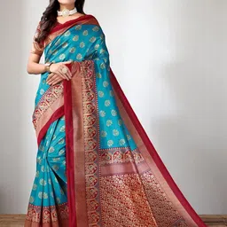 HERE&NOW Ethnic Motifs Art Silk Saree-picture-47