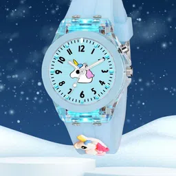 SWADESI STUFF Unisex Kids Dial & Straps Analogue Multi Function Watch MULTI LIGHT SKY UNICORN-15