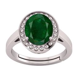 RSPR 13.25 Ratti 12.62 Carat Emerald Panna Gemstone Finger Ring-image-73