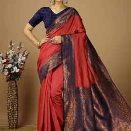 HERE&NOW Zari Art Silk Banarasi Saree-picture-48