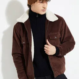 max Men Colourblocked Polyester Crop Bomber Jacket-43