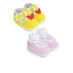 NESKA MODA Yellow Cotton Booties-image-57