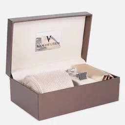 Van Heusen Men Tie Pocket Square And Cufflink Accessory Gift Set-34