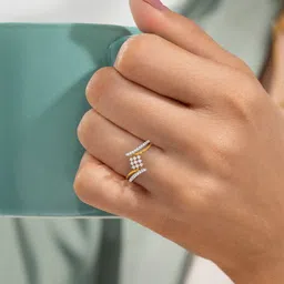 KISNA DIAMOND AND GOLD JEWELLERY Women 14KT Finger Ring Diamond 0.17g-image-23