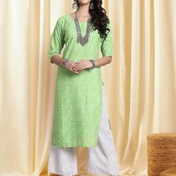 Ethnic basket Women Green Kurtas-picture-37