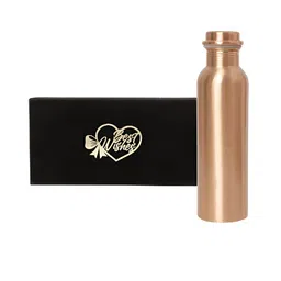 INTERNATIONAL GIFT Copper Water Bottle with Best Wishes Tag-image-90