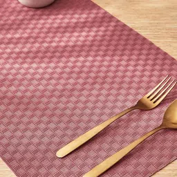 Home Centre Eden 6-Pcs Pink Textured Rectangular Table Placemats-14