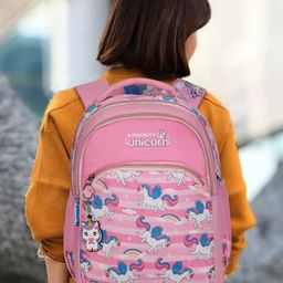 Priority Girls Unicorn Printed School Backpack-image-93